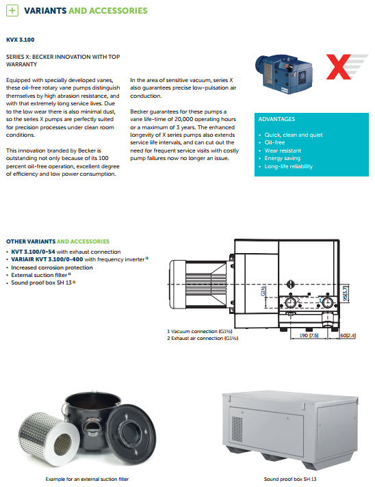 Bom chan khong vong kho KVT3.100