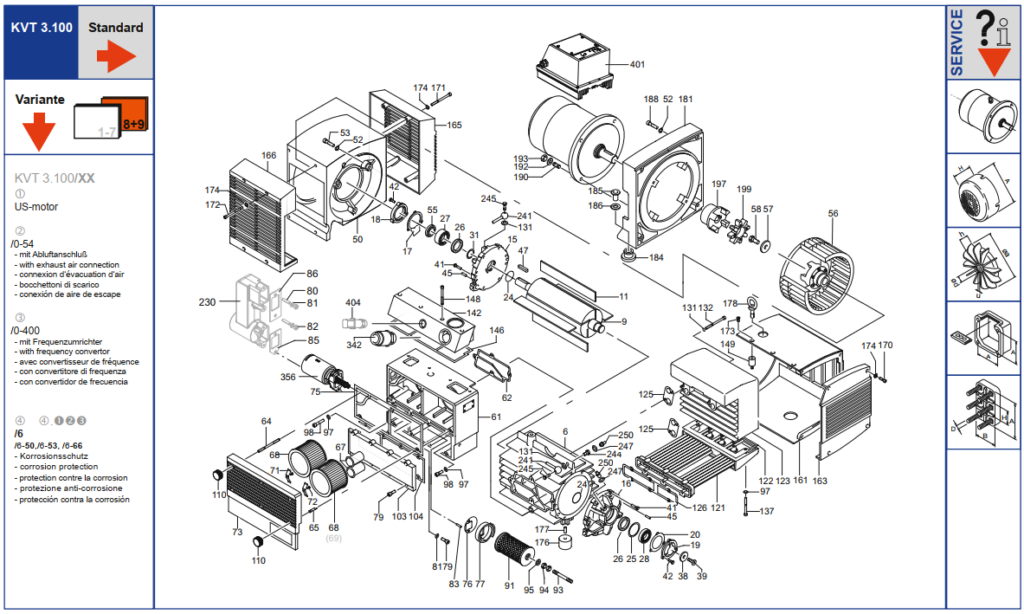 Bom chan khong vong kho KVT3.100