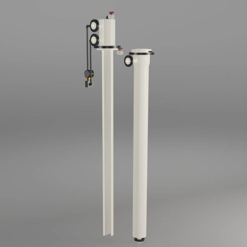 Bo trao doi nhiet bang nhua dang ong chum su dung ngung tu acid