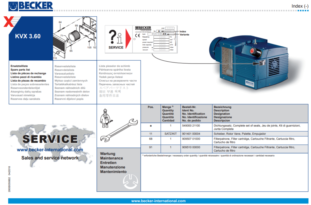 Bom chan khong vong kho kvx3.60