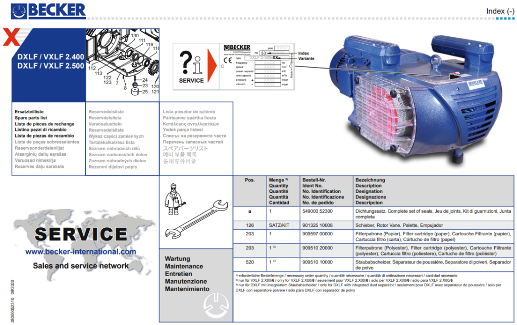 Bom chan khong vong kho vxlf2.500 