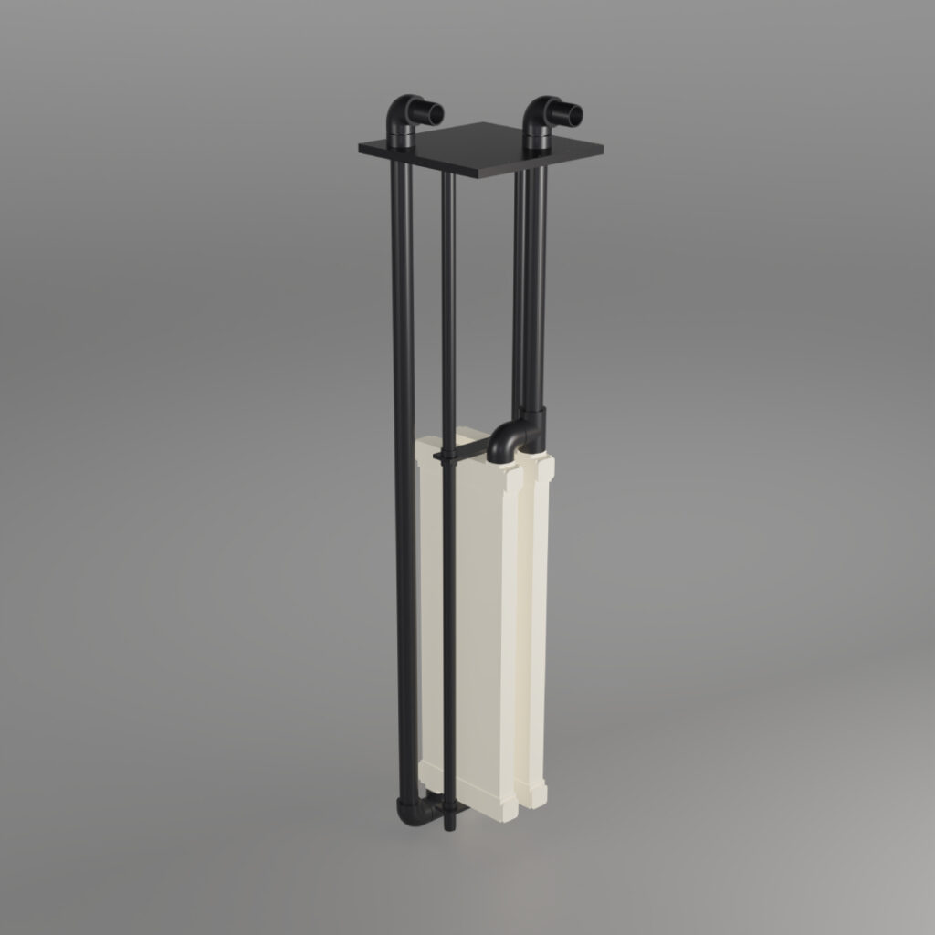 bộ trao đổi nhiệt bằng nhựa ngâm trong hoá chất dạng bồn lưu trữ Immersion-Type heat exchanger receiver tank version